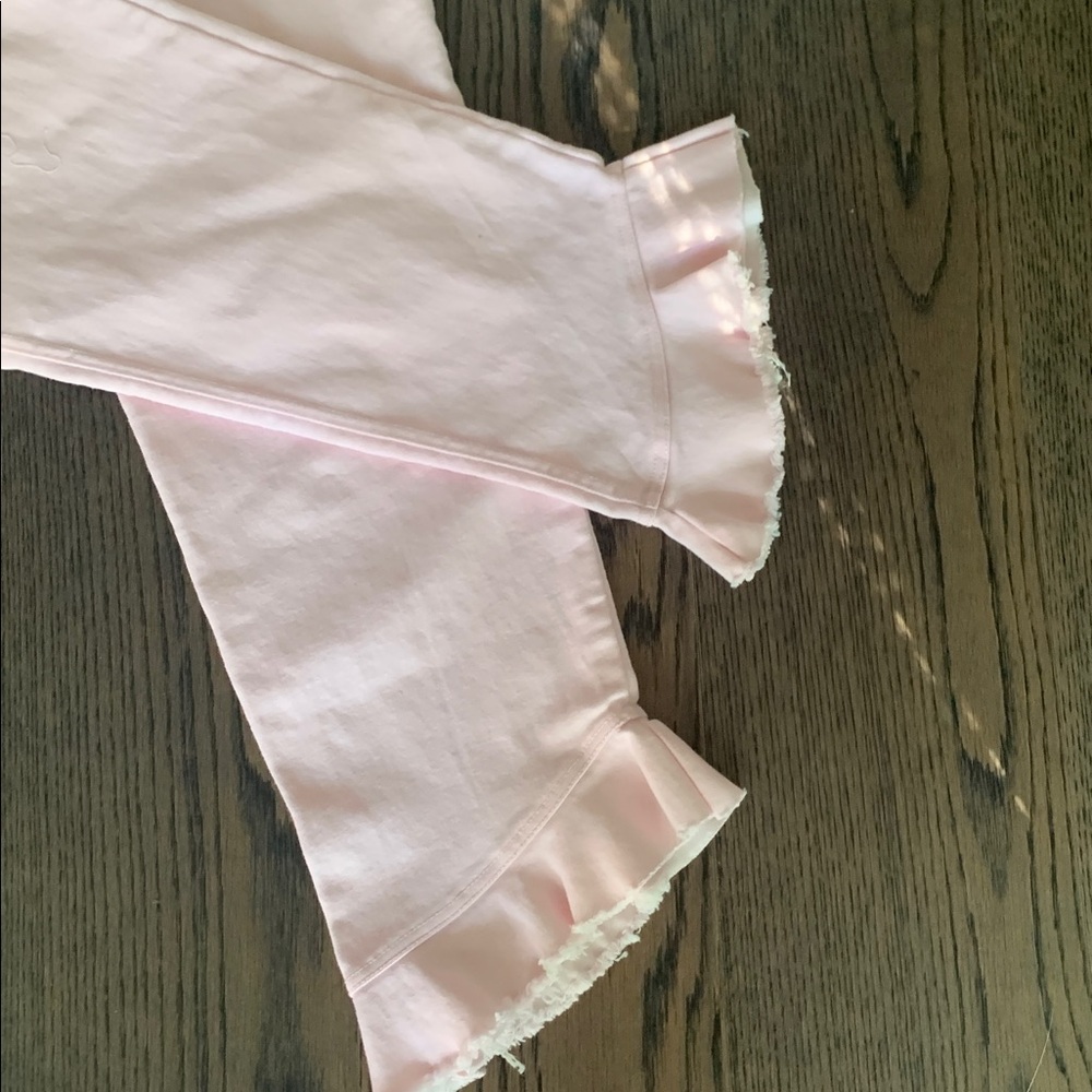 HUE light pink ruffle hem pant - Picture 5 of 6